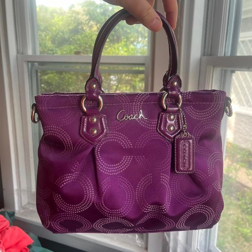 Y2K 2000s Coach Ashley Dotted Op Monogram Shoulder bag / Handbag